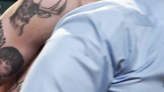 FalconsXXX.com - Inked stud pounding a guy's hole after rimming and cock sucking exci