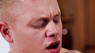 NextDoorXXX.com - Tattooed bum driller smashes his jock boyfriend in the kitchen in a
