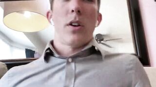 My well built stepbrother Johnny Ford eats my dick while Im on a virtual meeting Hoe 2