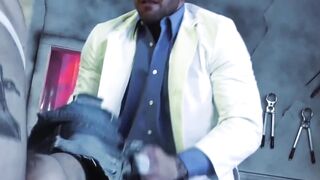 Dominant Dr Hugh Hunter anal breeds and fists gay bot Teddy Bryce