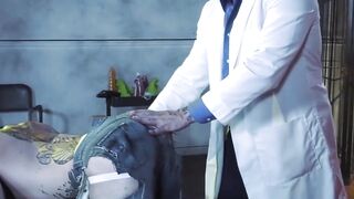 Dominant Dr Hugh Hunter anal breeds and fists gay bot Teddy Bryce