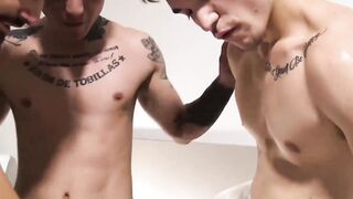 I got invited to a foursome session with horny guys Emi Walter and Axel