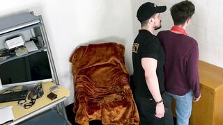 Hot guard Papi Marcos investigates rebellious Donovin Reces ass using his throbbing c Hoe 2