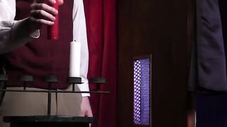 FatherXXX.com - Sacred bareback session with holy candle play