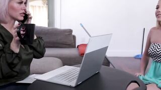 DykedPorn.com - Sweet babe Dixie Lynn surrenders to her MILF boss