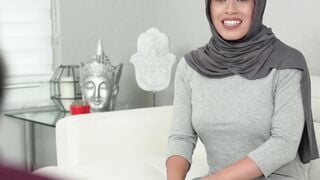 Cleaning maid Veronica Valentine moans in pleasure while riding her mans cock