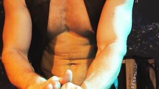 Helpless muscle jock Devin Grant endures the painful pleasure while being tied up