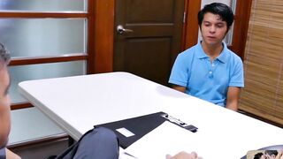 PinoyBoys.com - Young Asian twink George swallowing stepdad Mike's big cock like a pr