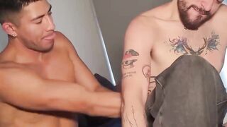 FuckThatHole.com - Pink haired gay twink deepthroats hard latino cock and swallows cu