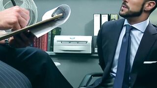 Suit and tie Denis Vega pounded doggystyle after deepthroat Hoe 2
