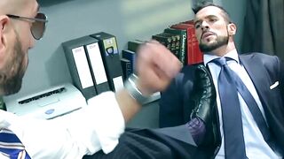 Suit and tie Denis Vega pounded doggystyle after deepthroat Hoe 2