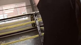 Superb dark hair fucks her instructor inside the gym
