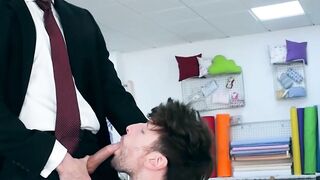 Classy hunk Franky Fox drills suit tailor raw as payment Hoe 2