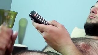 JoeSchmoeXXX.com - Straight dude watches TV while getting sucked off by Joe