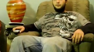 JoeSchmoeXXX.com - Straight dude watches TV while getting sucked off by Joe