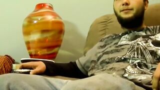 JoeSchmoeXXX.com - Straight dude watches TV while getting sucked off by Joe