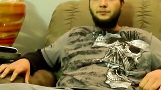 JoeSchmoeXXX.com - Straight dude watches TV while getting sucked off by Joe