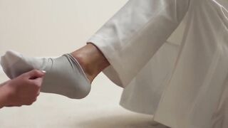 GirlMormons.com - Cute Mormon teen's washing of her man before fucking hard and fast