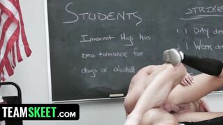 Misbehaved Teenagers Caught Smoking And Screwed By Professor