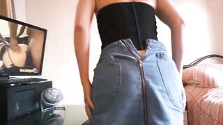 T&A 703 (01) - Boned, French Crazy talk, point of view, Dressed-sex into satin panties, heels, doggy style, and head