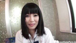 Adorable oriental with nice jugs gets stuffed