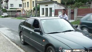 Picked up blonde older gets doggy-boned