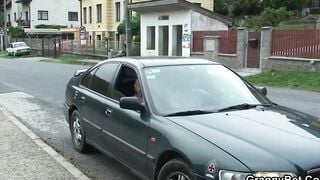 Picked up blonde older gets doggy-boned