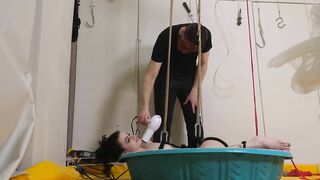 Tied 19 year old Beauty analized by hard fucking dominatrix