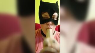 she blows a vibrator. bitch home alone