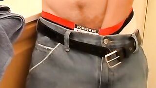 TwinkUndie.com - Homo's undies-on cock stroke and intense cum blast