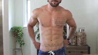 MaskXXX.com - Buffed up guy's hard cock stroke and hard abs display