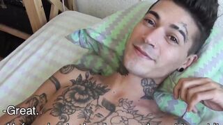 Handsome well groomed stud Gonzo plowed my tattooed friend Kendro