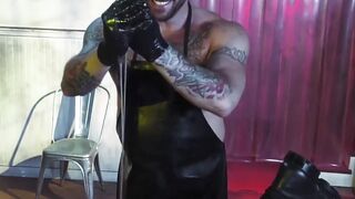 Rough dom Hugh Hunter continues to punish his bottom Teddy Bryce