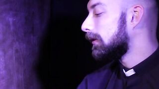FatherXXX.com - Confession room whispers lead to lusty throat fucking