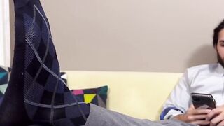 MaleFeetXXX.com - Nathaniel strips his shirt and socks, showing his gorgeous bare fee