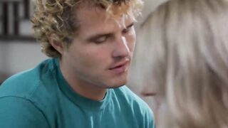 Young and innocent Robby Echo gets allured by big titted blonde Bunny Maddison