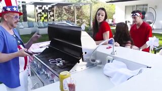 FamilyHandle.com - Big tits Ariella Ferrara and Jennifer Jacobs have a threesome sex