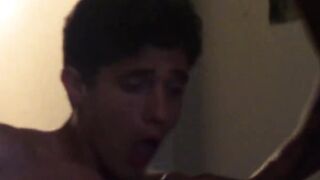 White twink moans out loud when penetrated