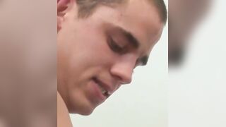 Doggystyle raw bareback sex featuring twink and hot jock