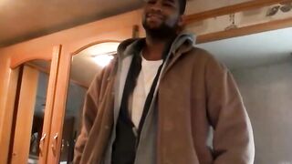 JoeSchmoeXXX.com - Black dude Dorky comes in for a wank and a blowjob