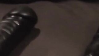 BondageBadBoy.com - Twink gets wet blowjob before intense dildo anal play in dark dun