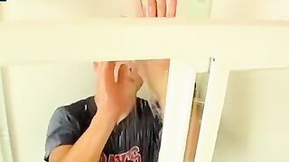 TwinkUndie.com - Pretty twink's undies shower jerk off and powerful cumshot