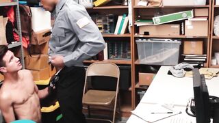 BoyPunish.com - Black dude's raw, hard pounding of a cute Latino shoplifter's eager a