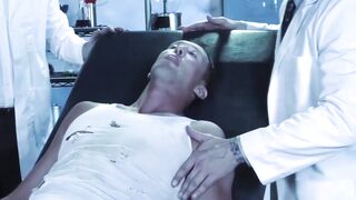Dr Hugh Hunter anal breeds and fists Scotty Taylor and Pierce Paris