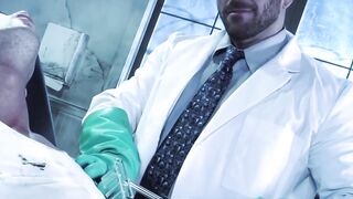 Dr Hugh Hunter anal breeds and fists Scotty Taylor and Pierce Paris