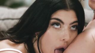 Big tits stepmom going down on her lesbian stepdaughter