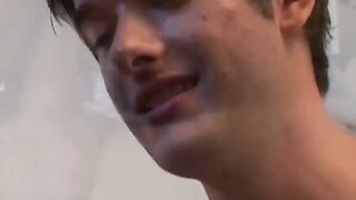 Erotic take turns cock sucking and anal banging by blonde Evan and gorgeous Jayson