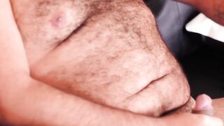 HardcoreBears.com - Hairy bear Luis Vega masturbating with intense passion solo