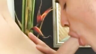 OTBXXX.com - Horny amateur twink shoots cum while getting his ass drilled deep