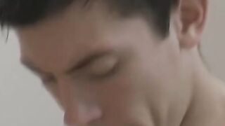 Austin Parker and Jesse Jacobs jerk off after hot doggystyle